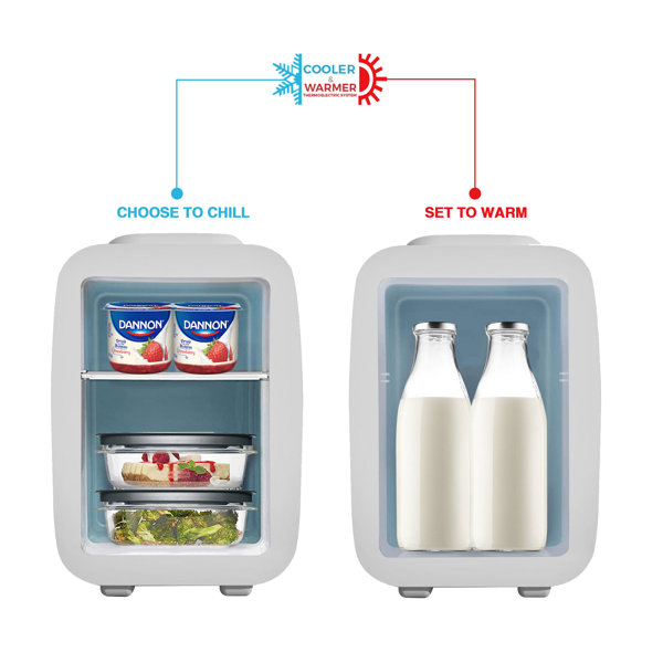 CAYNEL Mini Fridge Portable Travel Thermoelectric 4 Liter Cooler and